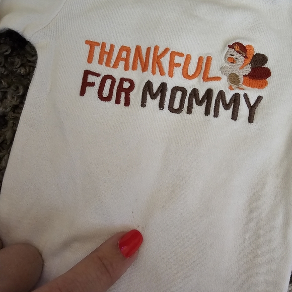 Carters Newborn Thanksgiving Longsleeve Onesie Fall - Picture 3 of 3